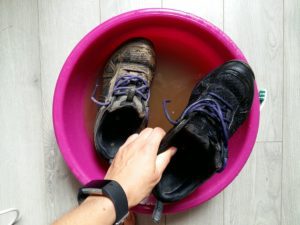 Clean your hiking and trail running shoes