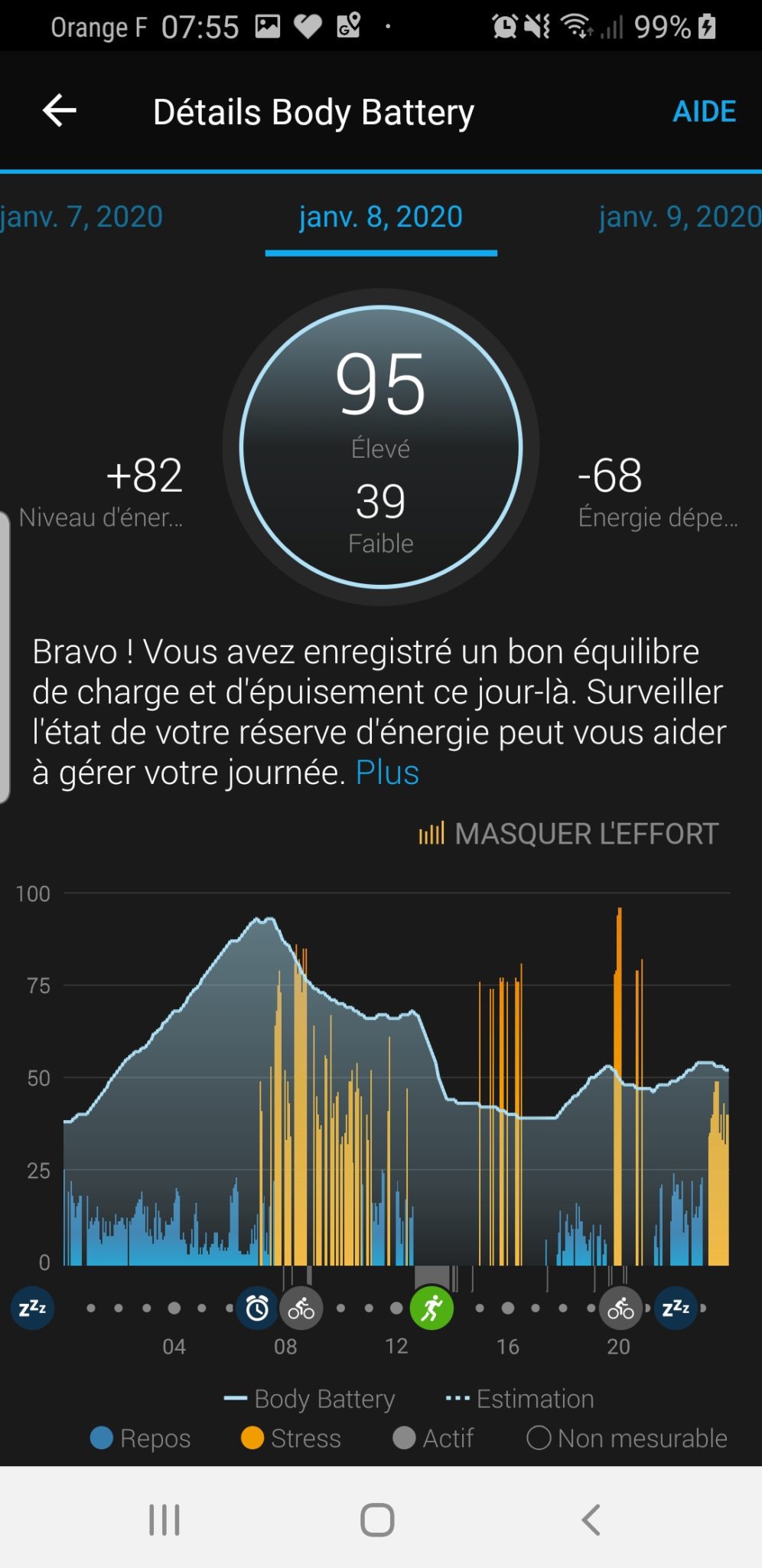 fenix 5x plus body battery